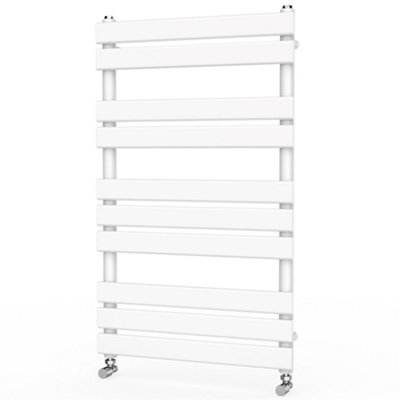 Rinse Flat Panel White Towel Radiator Bathroom Heated Towel Rail 1000x600mm