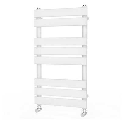 Rinse Flat Panel White Towel Radiator Bathroom Heated Towel Rail 800x450mm