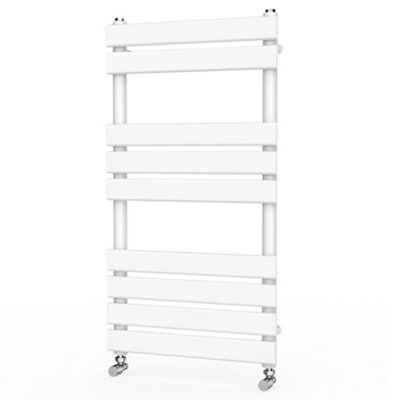 Rinse Flat Panel White Towel Radiator Bathroom Heated Towel Rail 950x500mm