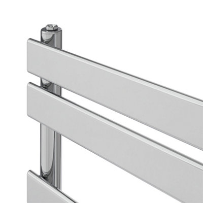 Rinse Heated Towel Rail Radiator For Bathroom Ladder Flat Panel Chrome 1000x450mm