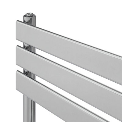Rinse Heated Towel Rail Radiator For Bathroom Ladder Flat Panel Chrome 1200x450mm