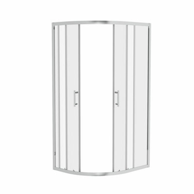 Rinse Left/Right Offset Quadrant Shower Enclosure 6mm Easy Clean Glass Sliding Door Shower Cubicle Chrome 1000x800x1900mm