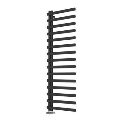 Rinse Minimalist Bathroom Heated Warming Towel Rail Radiator Ladder 1600x600mm Black