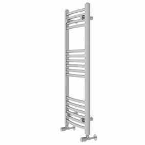 Rinse Modern Bathroom Heated Towel Rail Ladder Radiator 1000x400mm Curved for Bathroom Kitchen Chrome