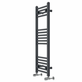 Rinse Modern Bathroom Heated Towel Rail Ladder Radiator 1000x400mm Straight for Bathroom Kitchen Anthracite