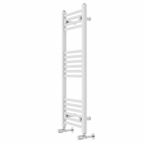 Rinse Modern Bathroom Heated Towel Rail Ladder Radiator 1000x400mm Straight for Bathroom Kitchen White