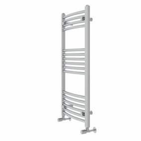 Rinse Modern Bathroom Heated Towel Rail Ladder Radiator 1000x500mm Curved for Bathroom Kitchen Chrome