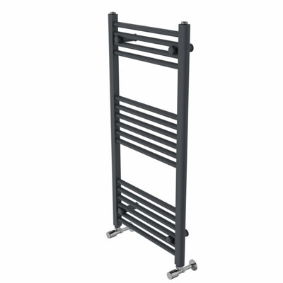 Rinse Modern Bathroom Heated Towel Rail Ladder Radiator 1000x500mm Straight for Bathroom Kitchen Anthracite