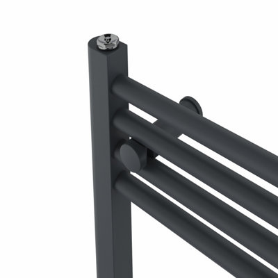 Rinse Modern Bathroom Heated Towel Rail Ladder Radiator 1000x500mm Straight for Bathroom Kitchen Anthracite