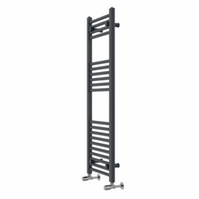 Rinse Modern Bathroom Heated Towel Rail Ladder Radiator 1200x400mm Straight for Bathroom Kitchen Anthracite