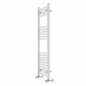 Rinse Modern Bathroom Heated Towel Rail Ladder Radiator 1200x400mm Straight for Bathroom Kitchen White