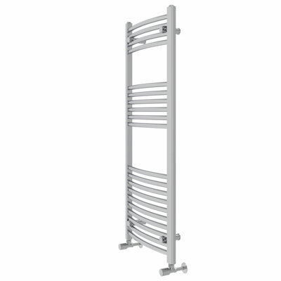 Rinse Modern Bathroom Heated Towel Rail Ladder Radiator 1200x500mm Curved for Bathroom Kitchen Chrome