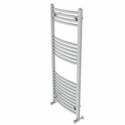 Rinse Modern Bathroom Heated Towel Rail Ladder Radiator 1200x500mm Curved for Bathroom Kitchen Chrome