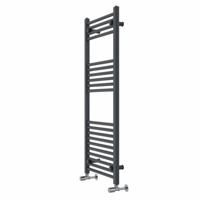 Rinse Modern Bathroom Heated Towel Rail Ladder Radiator 1200x500mm Straight for Bathroom Kitchen Anthracite