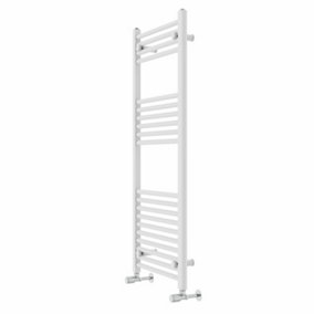 Rinse Modern Bathroom Heated Towel Rail Ladder Radiator 1200x500mm Straight for Bathroom Kitchen White