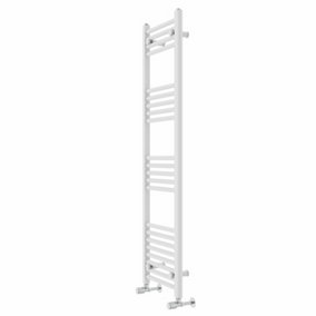 Rinse Modern Bathroom Heated Towel Rail Ladder Radiator 1400x400mm Straight for Bathroom Kitchen White