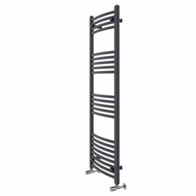 Rinse Modern Bathroom Heated Towel Rail Ladder Radiator 1400x500mm Curved for Bathroom Kitchen Anthracite