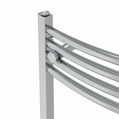 Rinse Modern Bathroom Heated Towel Rail Ladder Radiator 1400x500mm Curved for Bathroom Kitchen Chrome