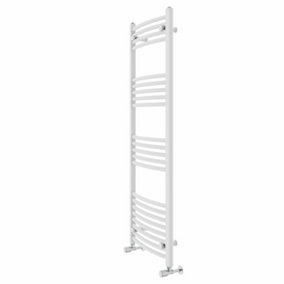 Rinse Modern Bathroom Heated Towel Rail Ladder Radiator 1400x500mm Curved for Bathroom Kitchen White