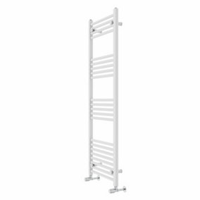 Rinse Modern Bathroom Heated Towel Rail Ladder Radiator 1400x500mm Straight for Bathroom Kitchen White