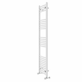 Rinse Modern Bathroom Heated Towel Rail Ladder Radiator 1600x400mm Curved for Bathroom Kitchen White