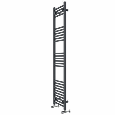 Rinse Modern Bathroom Heated Towel Rail Ladder Radiator 1600x400mm Straight for Bathroom Kitchen Anthracite