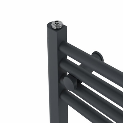 Rinse Modern Bathroom Heated Towel Rail Ladder Radiator 1600x400mm Straight for Bathroom Kitchen Anthracite