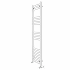 Rinse Modern Bathroom Heated Towel Rail Ladder Radiator 1600x500mm Curved for Bathroom Kitchen White