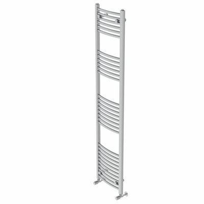 Rinse Modern Bathroom Heated Towel Rail Ladder Radiator 1800x400mm Curved for Bathroom Kitchen Chrome