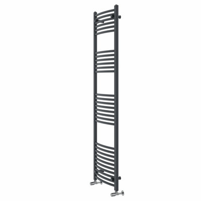 Rinse Modern Bathroom Heated Towel Rail Ladder Radiator 1800x500mm Curved for Bathroom Kitchen Anthracite