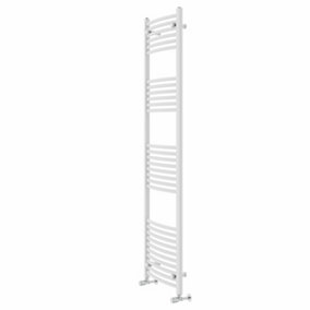 Rinse Modern Bathroom Heated Towel Rail Ladder Radiator 1800x500mm Curved for Bathroom Kitchen White