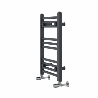 Rinse Modern Bathroom Heated Towel Rail Ladder Radiator 600x400mm Straight for Bathroom Kitchen Anthracite