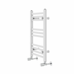 Rinse Modern Bathroom Heated Towel Rail Ladder Radiator 600x400mm Straight for Bathroom Kitchen White