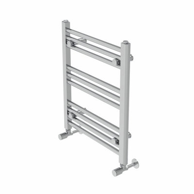 Rinse Modern Bathroom Heated Towel Rail Ladder Radiator 600x500mm Straight for Bathroom Kitchen Chrome