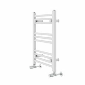 Rinse Modern Bathroom Heated Towel Rail Ladder Radiator 600x500mm Straight for Bathroom Kitchen White
