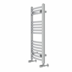 Rinse Modern Bathroom Heated Towel Rail Ladder Radiator 800x400mm Curved for Bathroom Kitchen Chrome