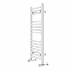 Rinse Modern Bathroom Heated Towel Rail Ladder Radiator 800x400mm Straight for Bathroom Kitchen White