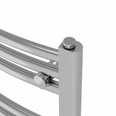 Rinse Modern Bathroom Heated Towel Rail Ladder Radiator 800x500mm Curved for Bathroom Kitchen Chrome