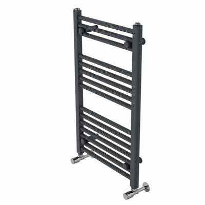 Rinse Modern Bathroom Heated Towel Rail Ladder Radiator 800x500mm Straight for Bathroom Kitchen Anthracite