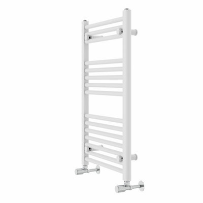 Rinse Modern Bathroom Heated Towel Rail Ladder Radiator 800x500mm Straight for Bathroom Kitchen White