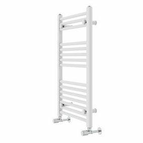 Rinse Modern Bathroom Heated Towel Rail Ladder Radiator 800x500mm Straight for Bathroom Kitchen White