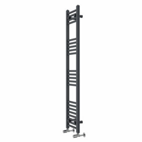 Rinse Straight Bathroom Heated Towel Rail Ladder Radiator Anthracite 1400x300mm