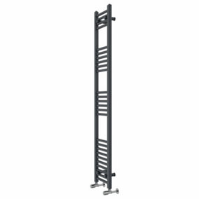 Rinse Straight Bathroom Heated Towel Rail Ladder Radiator Anthracite 1600x300mm
