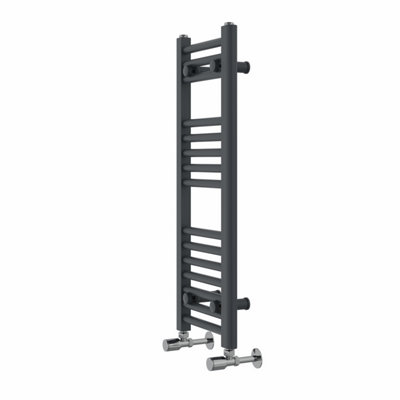 Rinse Straight Bathroom Heated Towel Rail Ladder Radiator Anthracite 800x300mm