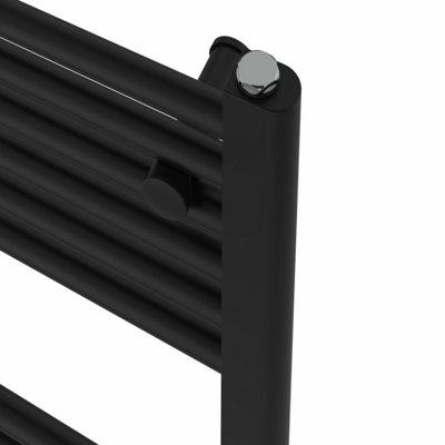 Rinse Straight Bathroom Heated Towel Rail Ladder Radiator Black 1800x600mm