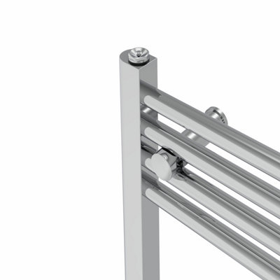 Rinse Straight Bathroom Heated Towel Rail Ladder Radiator Chrome 1000x600mm