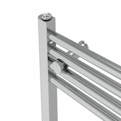 Rinse Straight Bathroom Heated Towel Rail Ladder Radiator Chrome 1200x600mm