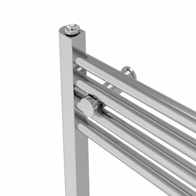 Rinse Straight Bathroom Heated Towel Rail Ladder Radiator Chrome 1400x600mm