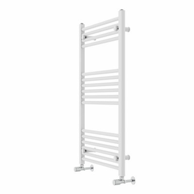 Rinse Straight Bathroom Heated Towel Rail Ladder Radiator White 1000x600mm