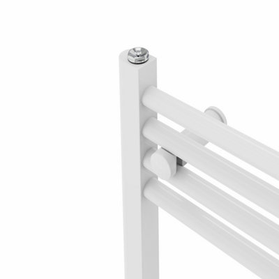 Rinse Straight Bathroom Heated Towel Rail Ladder Radiator White 1000x600mm